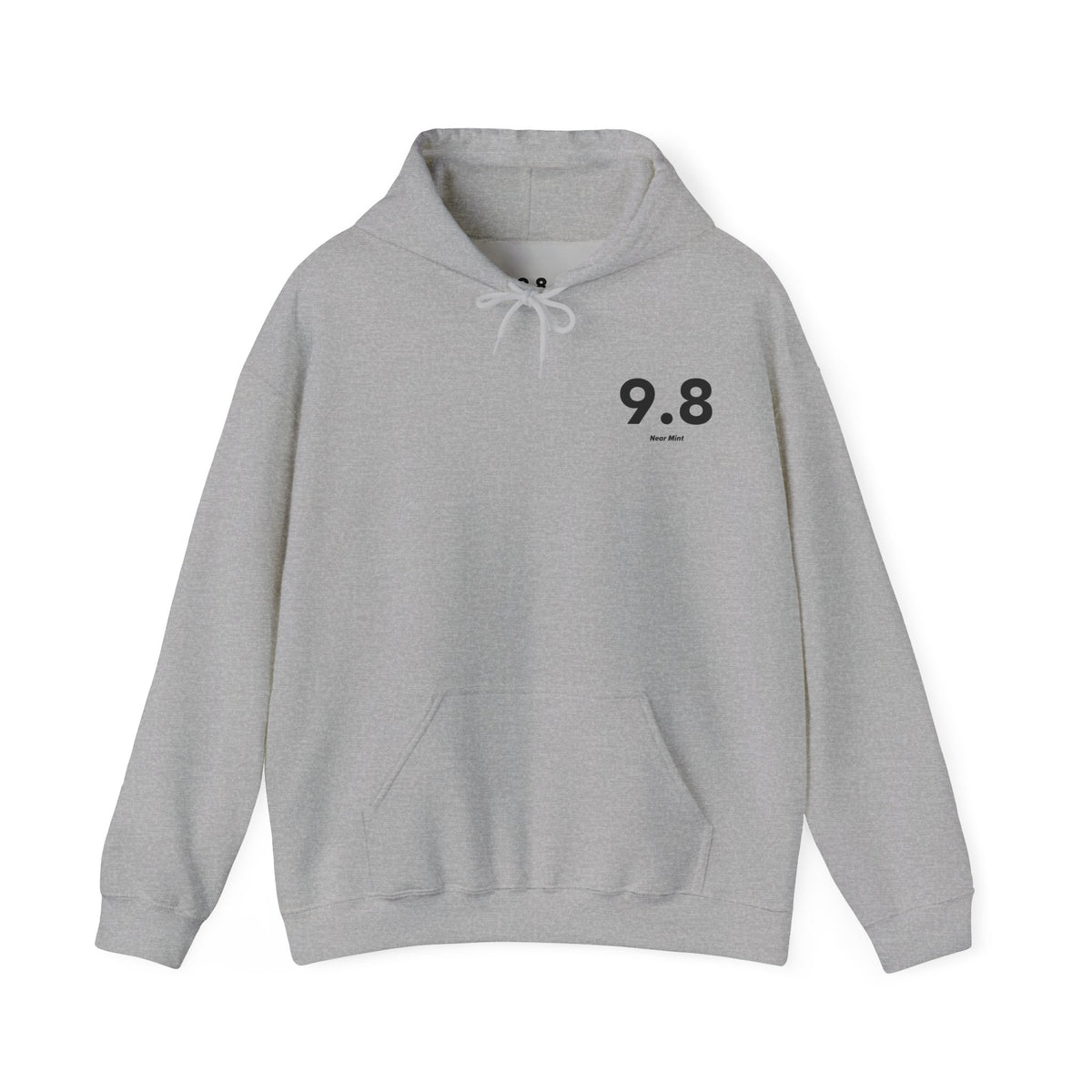 9.8 Near Mint - Unisex Hoodie - Left Chest - Black Text