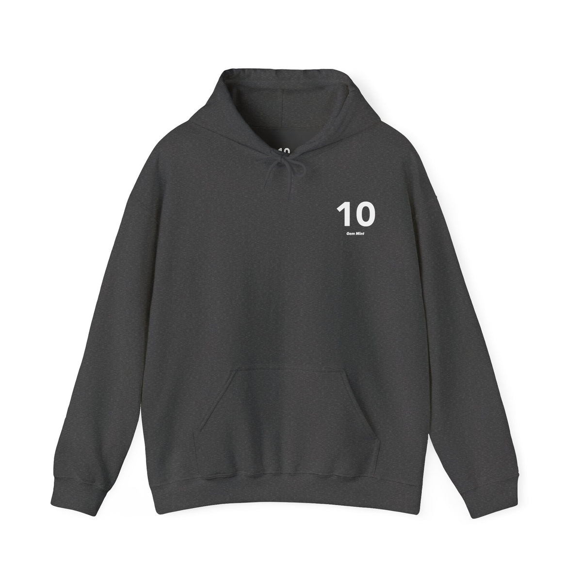 10 Gem Mint - Unisex Hoodie - Left Chest - White Text