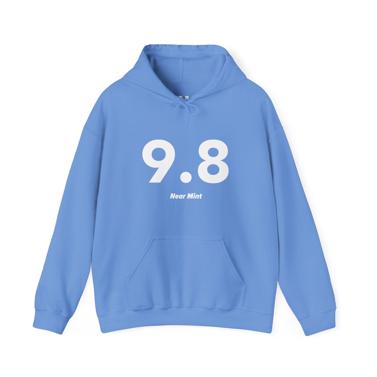 9.8 Near Mint - Unisex Hoodie - Full Chest - White Text