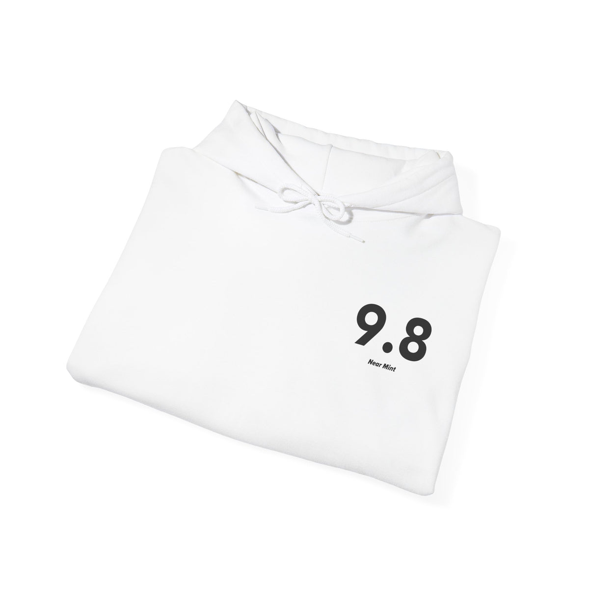 9.8 Near Mint - Unisex Hoodie - Left Chest - Black Text