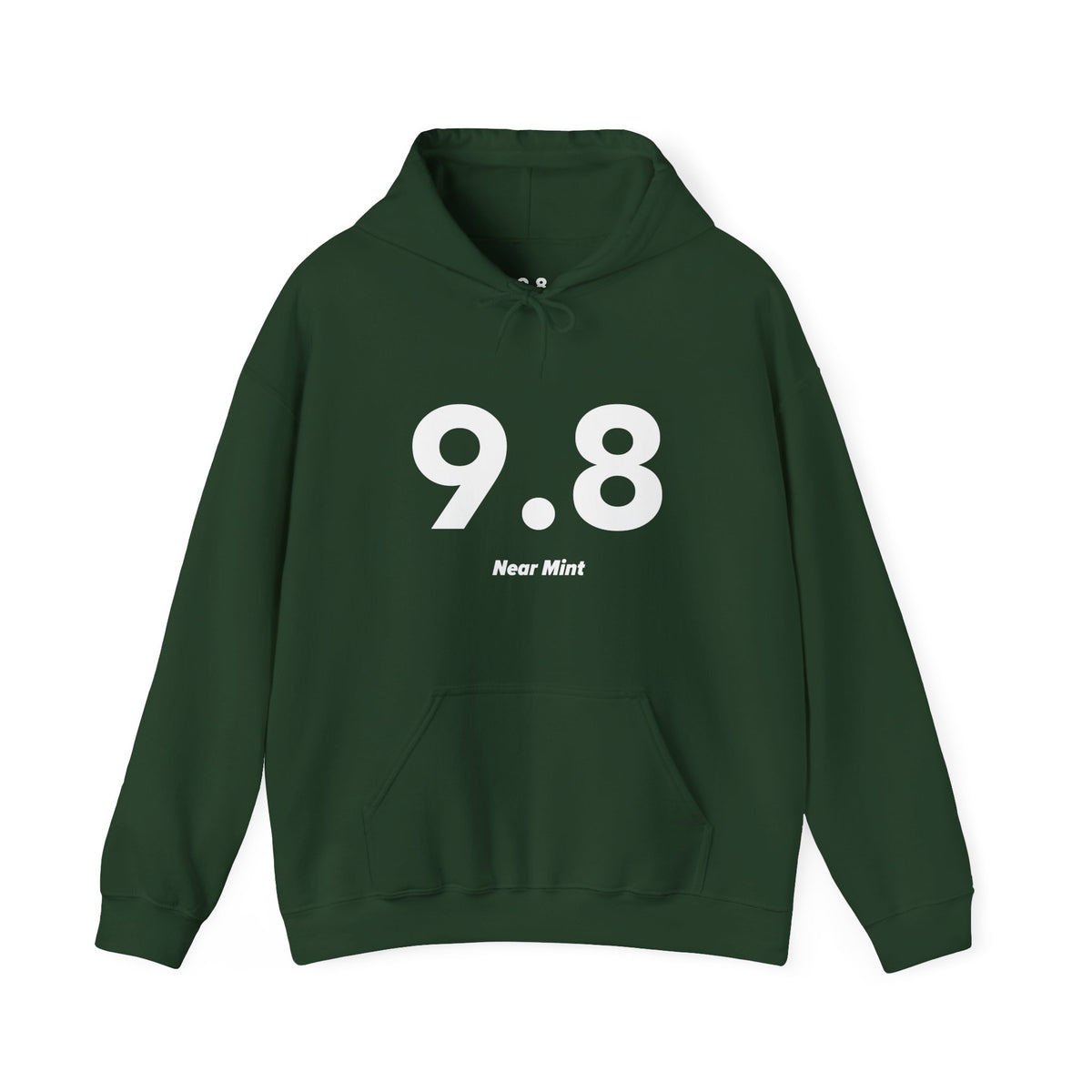 9.8 Near Mint - Unisex Hoodie - Full Chest - White Text