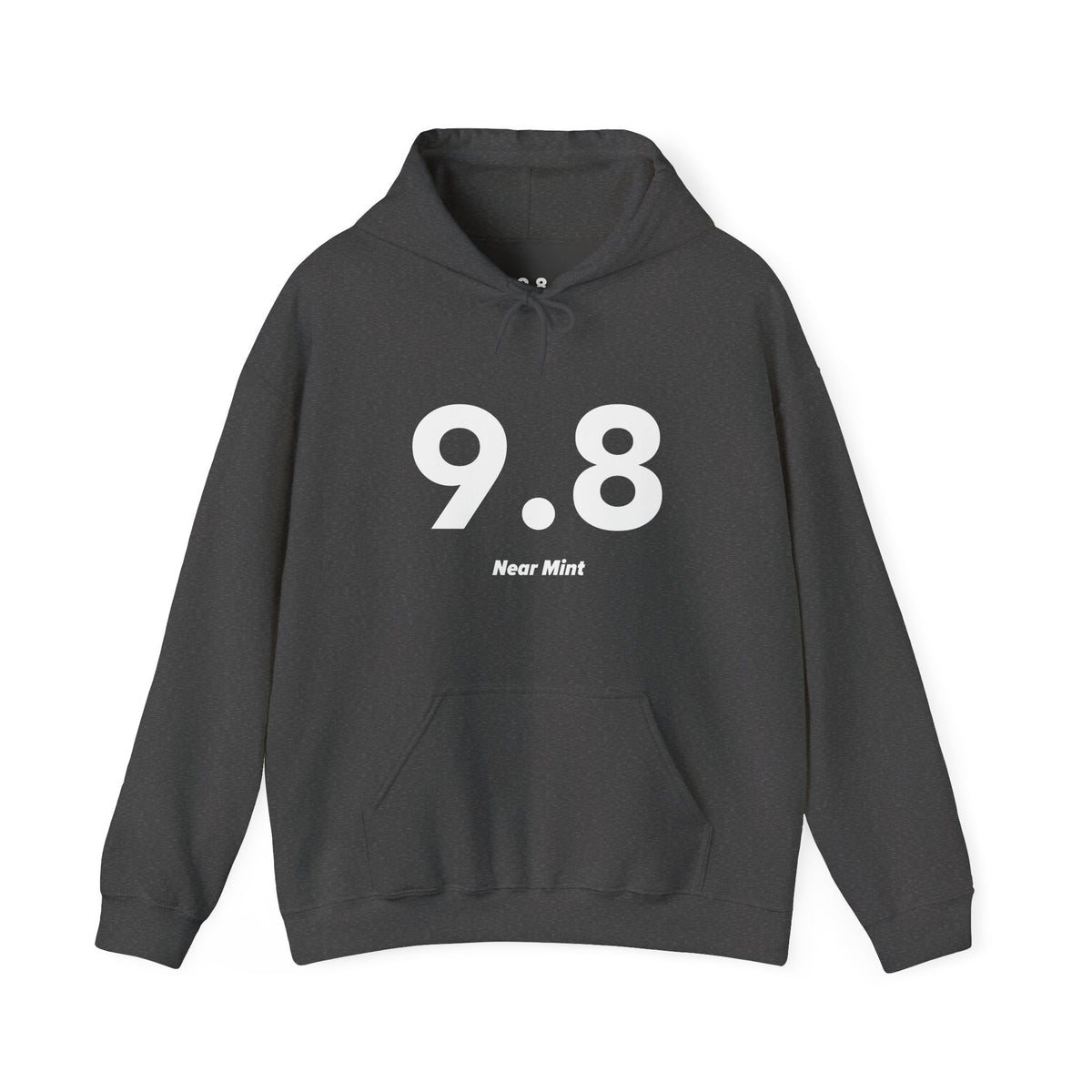 9.8 Near Mint - Unisex Hoodie - Full Chest - White Text