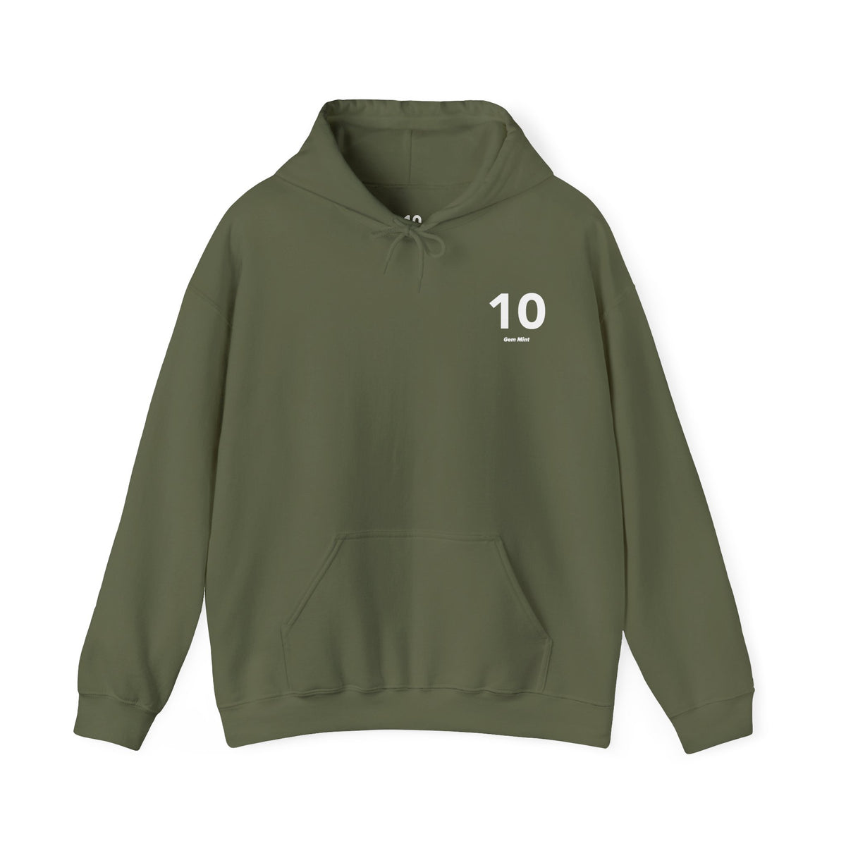 10 Gem Mint - Unisex Hoodie - Left Chest - White Text