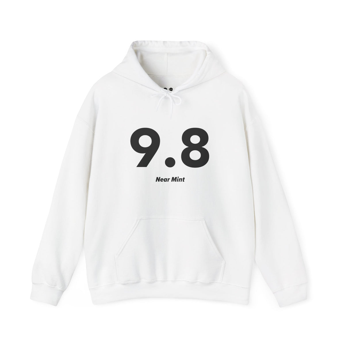 9.8 Near Mint - Unisex Hoodie - Full Chest - Black Text