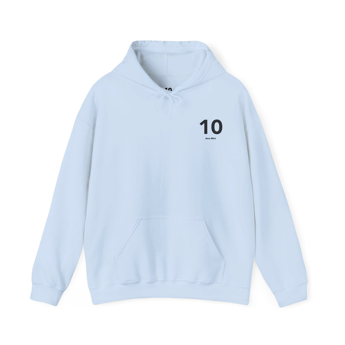 10 Gem Mint - Unisex Hoodie - Left Chest - Black Text