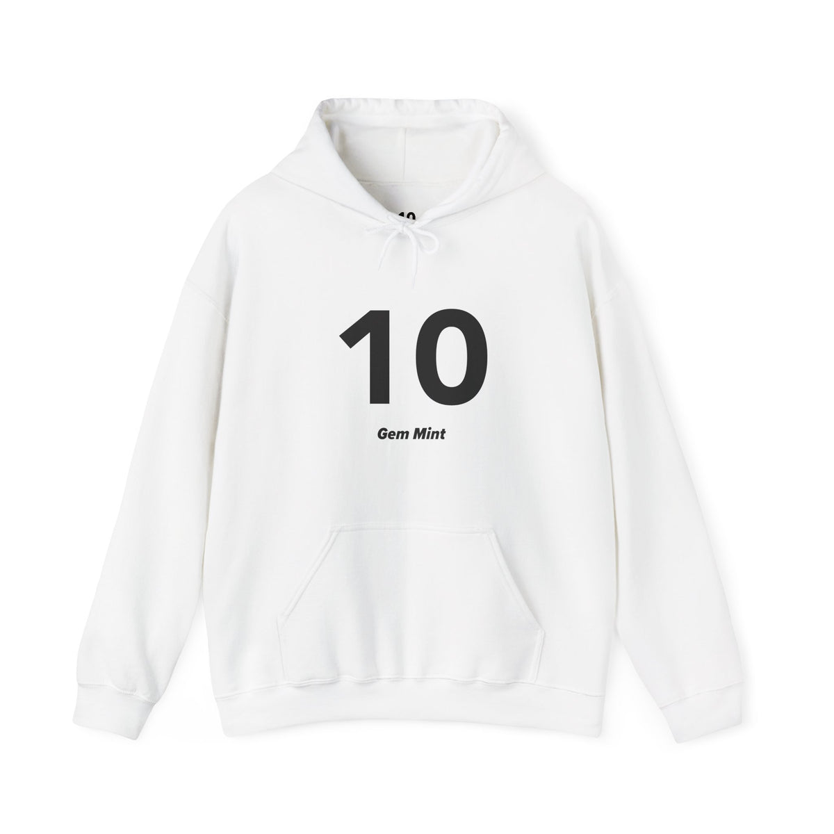10 Gem Mint - Unisex Hoodie - Full Chest - Black Text