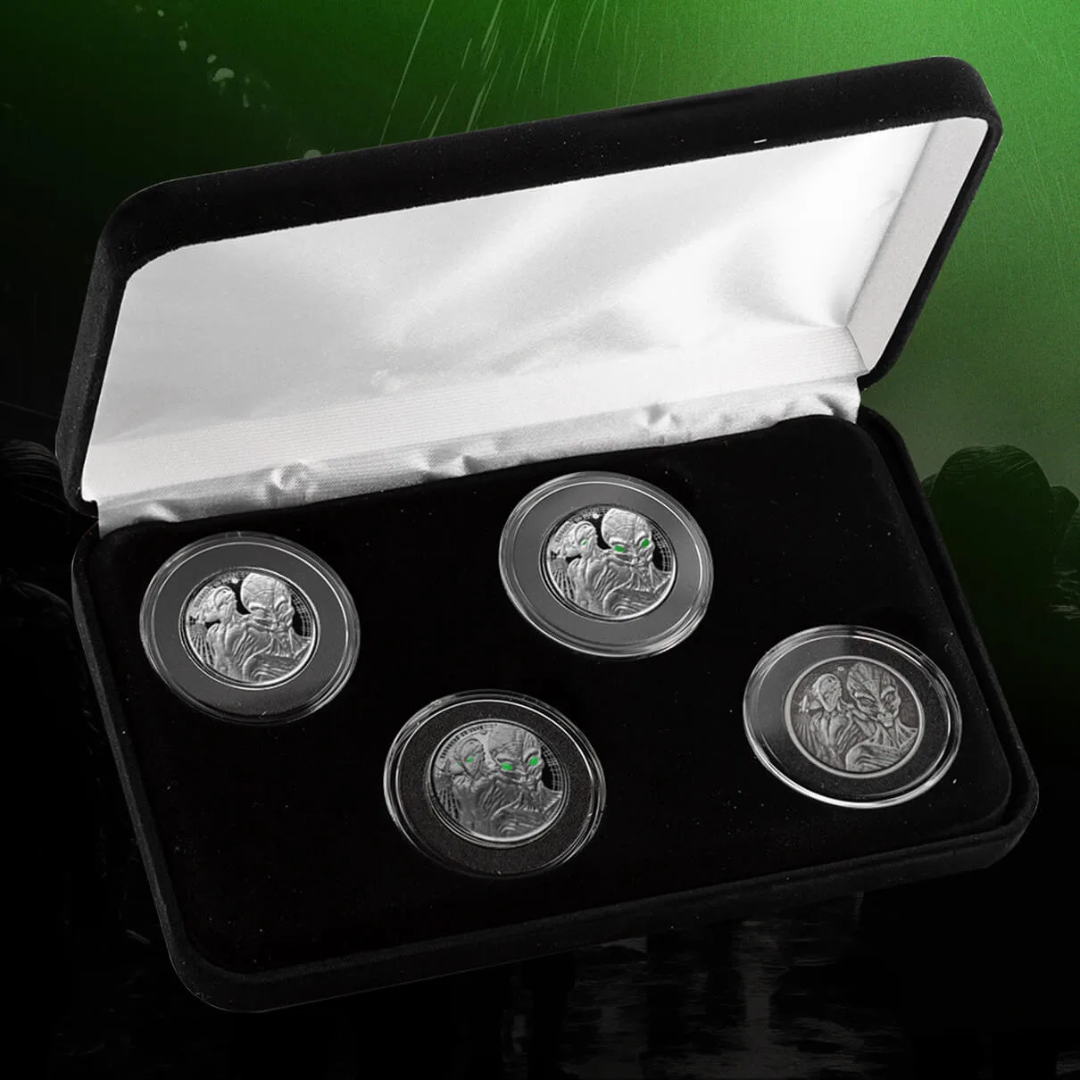 2023 Ghana Alien – 4-Coin Set / 3rd Edition of the Alien Series – 1/2 oz .999 Silver – BU – Ghana (2023)