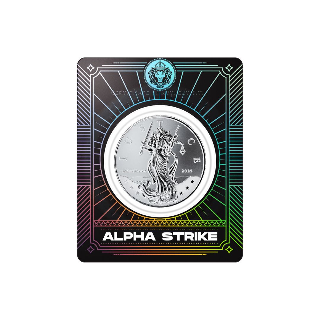 2025 Niue Lady Justice – Alpha Strike / Limited Mintage of 999 – 1 oz .999 Silver – BU – Niue (2025)