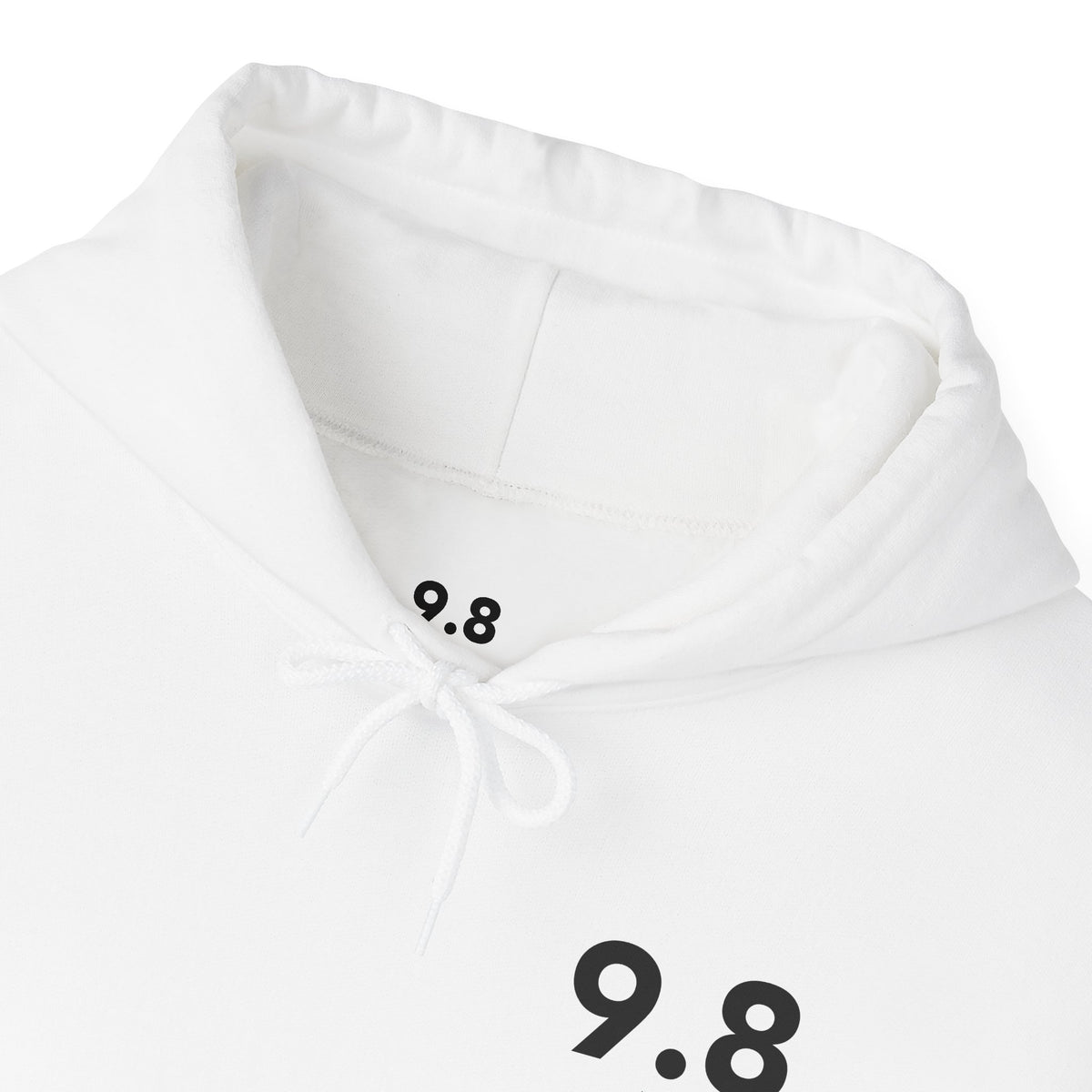 9.8 Near Mint - Unisex Hoodie - Left Chest - Black Text