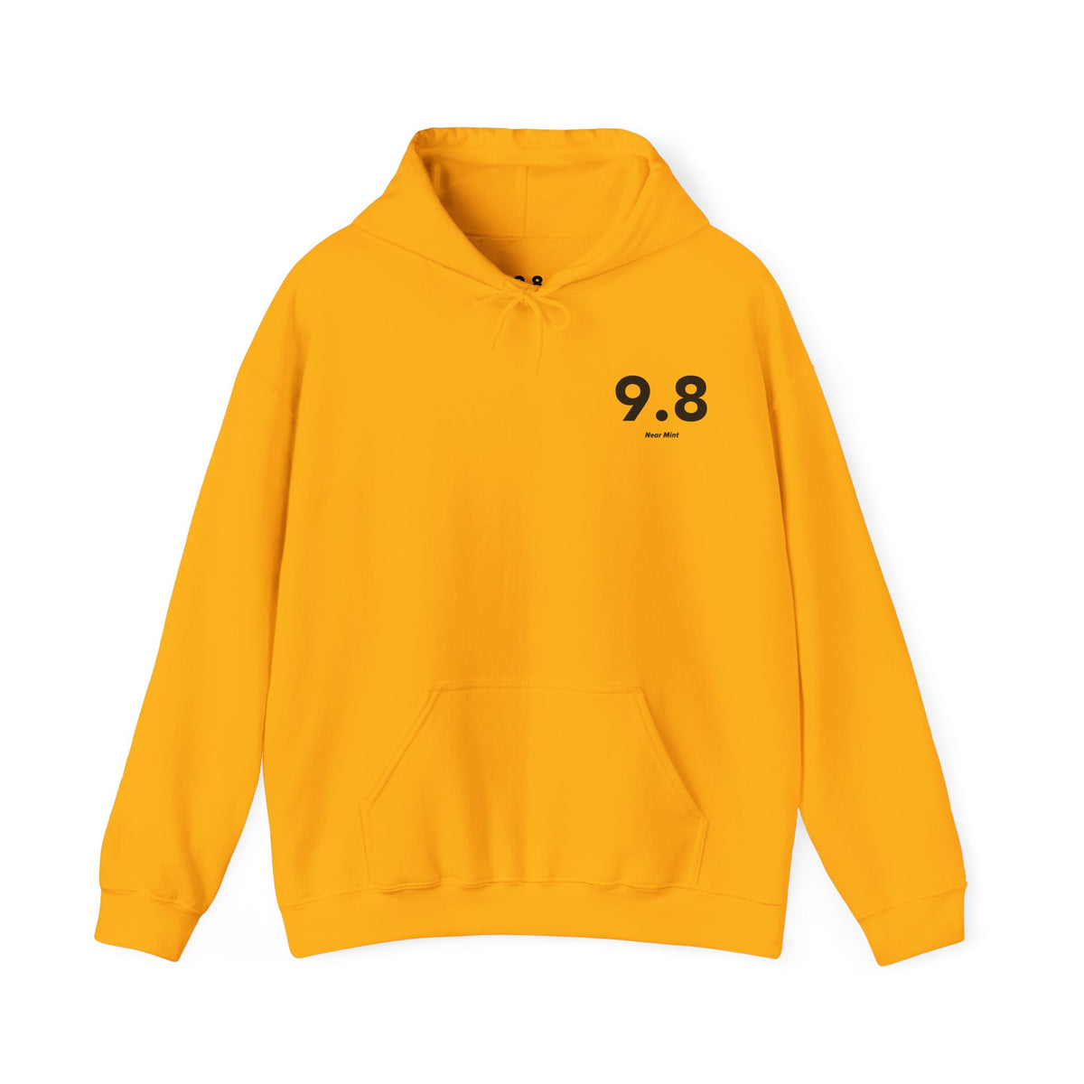 9.8 Near Mint - Unisex Hoodie - Left Chest - Black Text