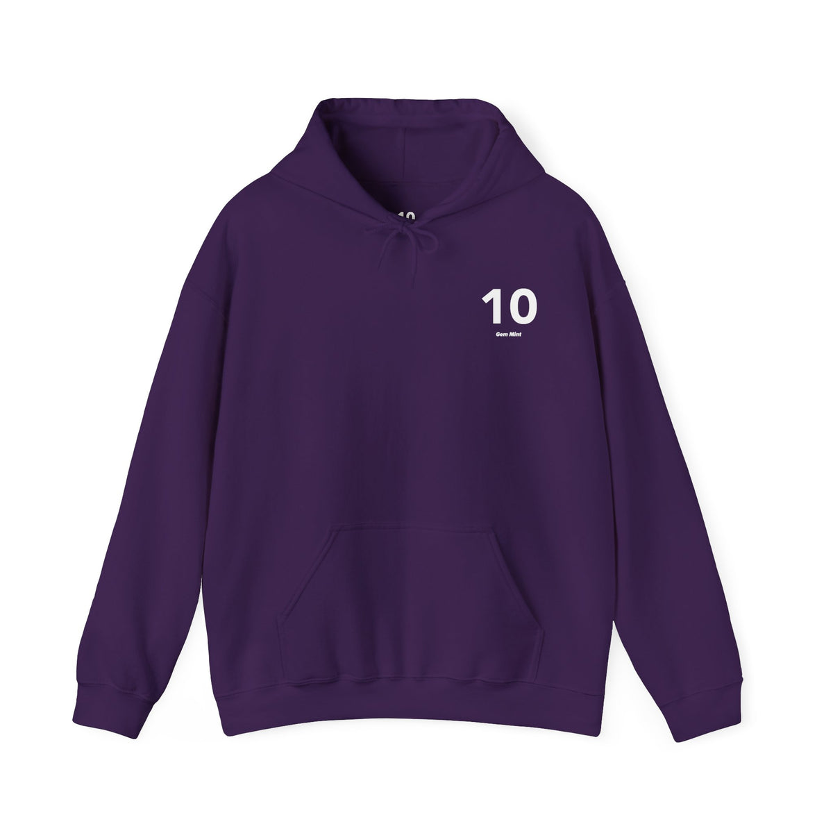 10 Gem Mint - Unisex Hoodie - Left Chest - White Text