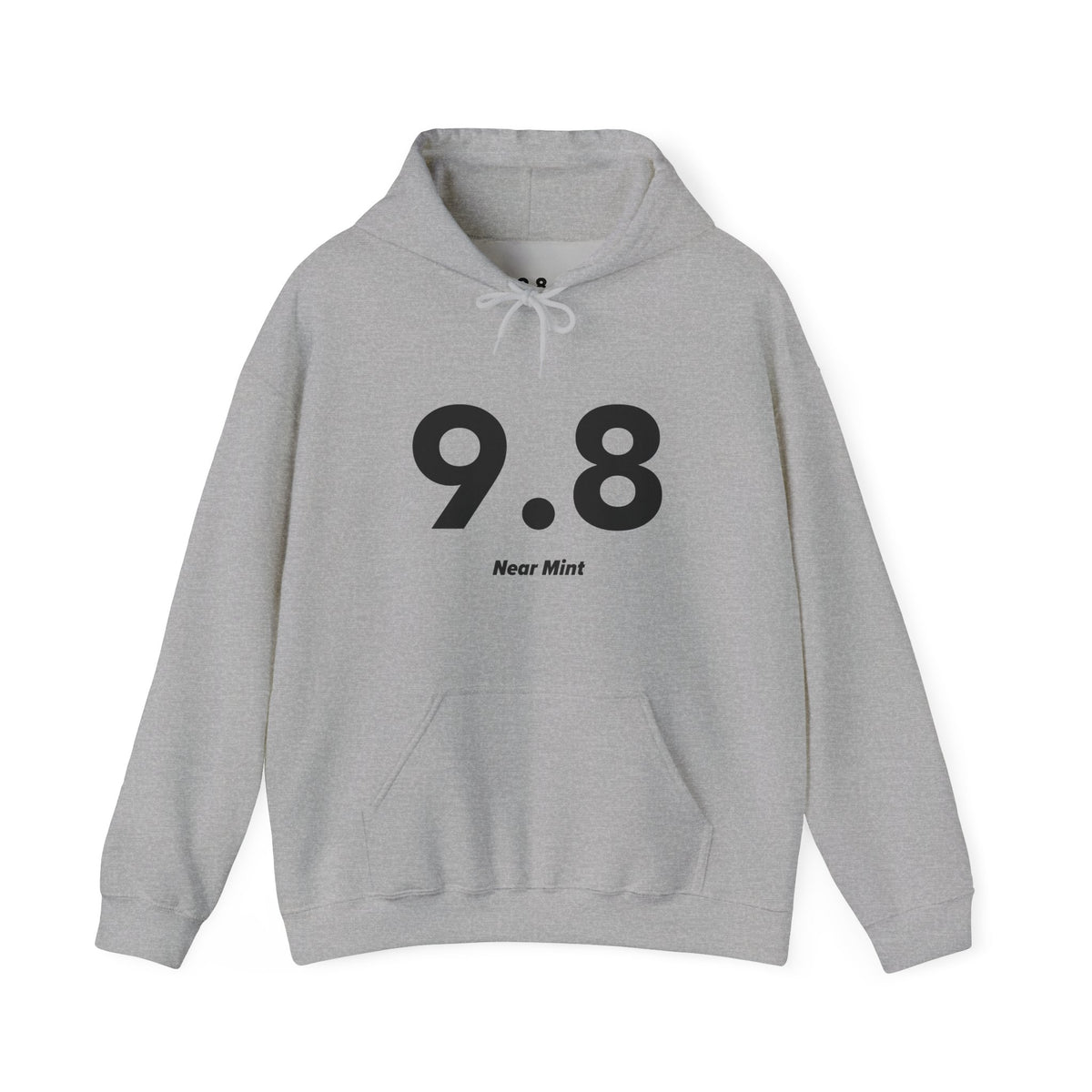 9.8 Near Mint - Unisex Hoodie - Full Chest - Black Text