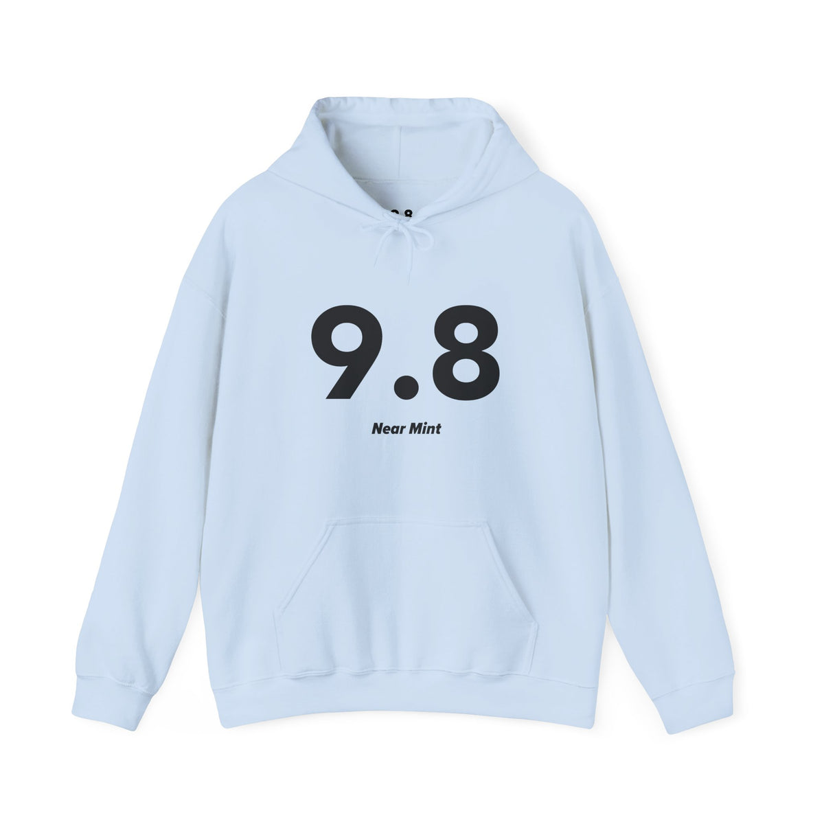 9.8 Near Mint - Unisex Hoodie - Full Chest - Black Text
