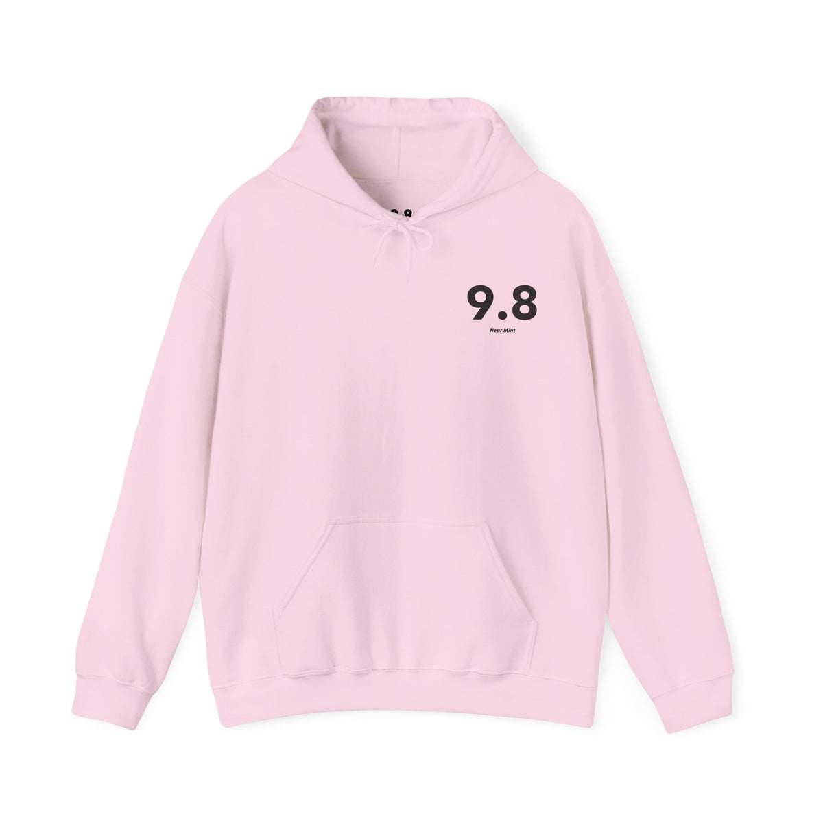 9.8 Near Mint - Unisex Hoodie - Left Chest - Black Text