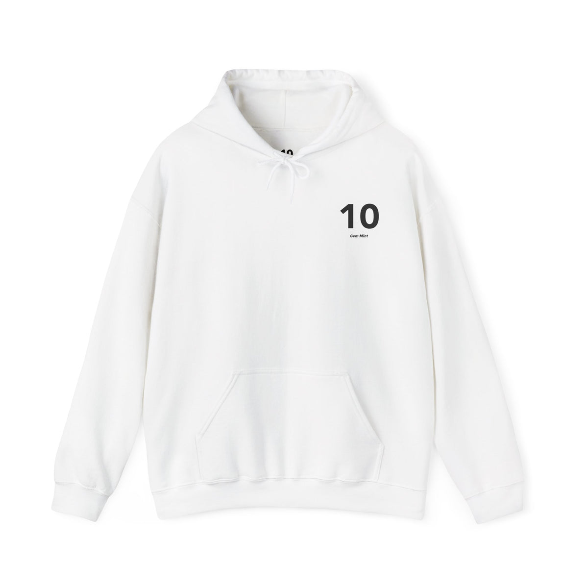 10 Gem Mint - Unisex Hoodie - Left Chest - Black Text