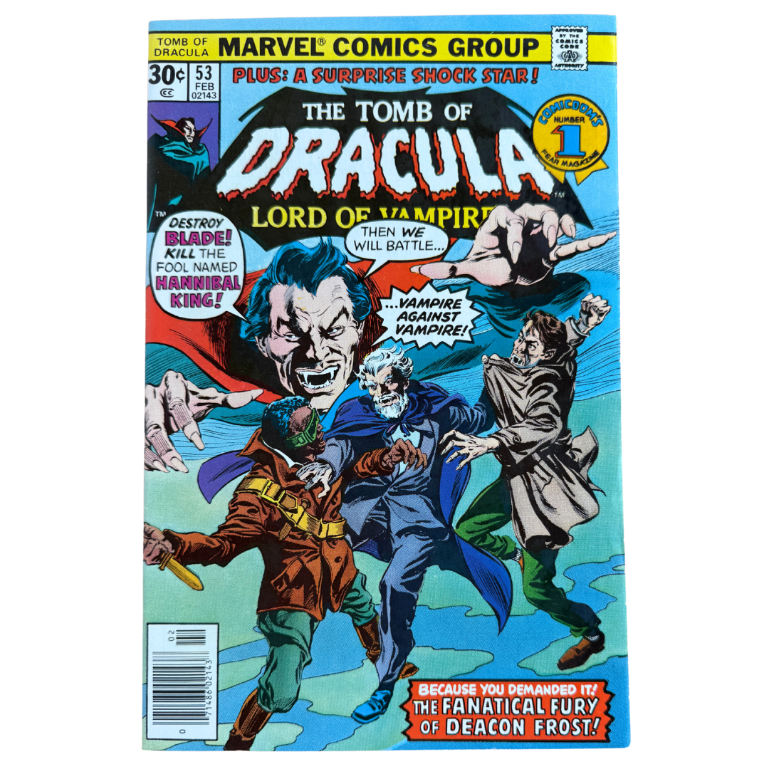 Tomb of Dracula #53 – Blade & Hannibal King Guest Appearance / Deacon Frost Returns – FN/VF – 1977 (Marvel Comics)