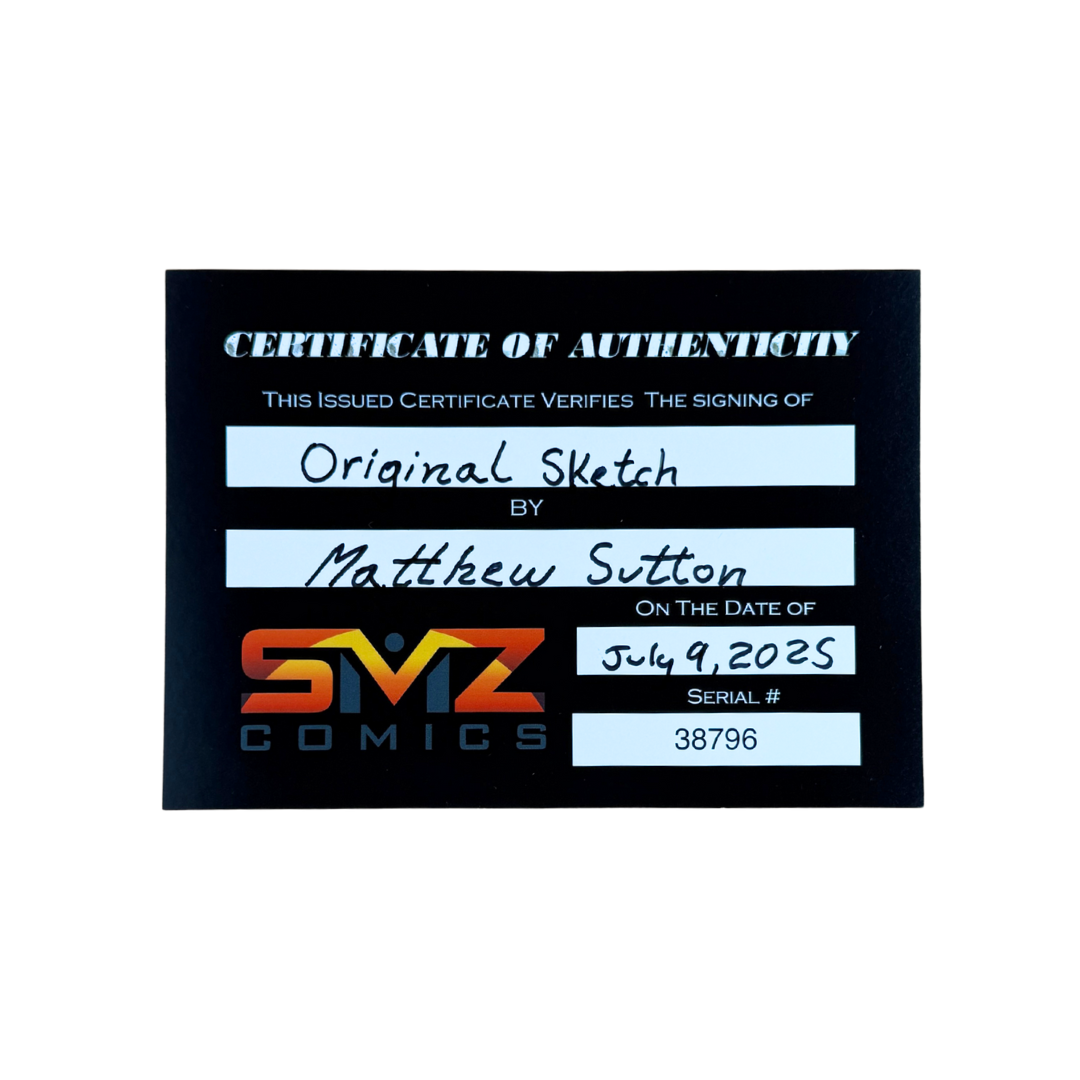 Teenage Mutant Ninja Turtles #1 – Full Last Ronin Original Sketch by Matthew Sutton / COA Included – 2024 (IDW Publishing)