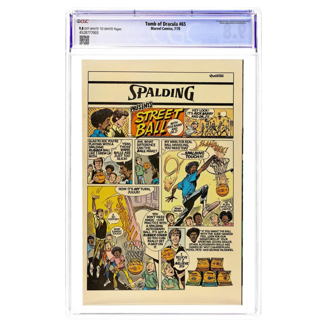 Tomb of Dracula #65 – Dracula Becomes Mortal / Colan & Palmer Cover – CGC 9.8 – 1978 (Marvel Comics)