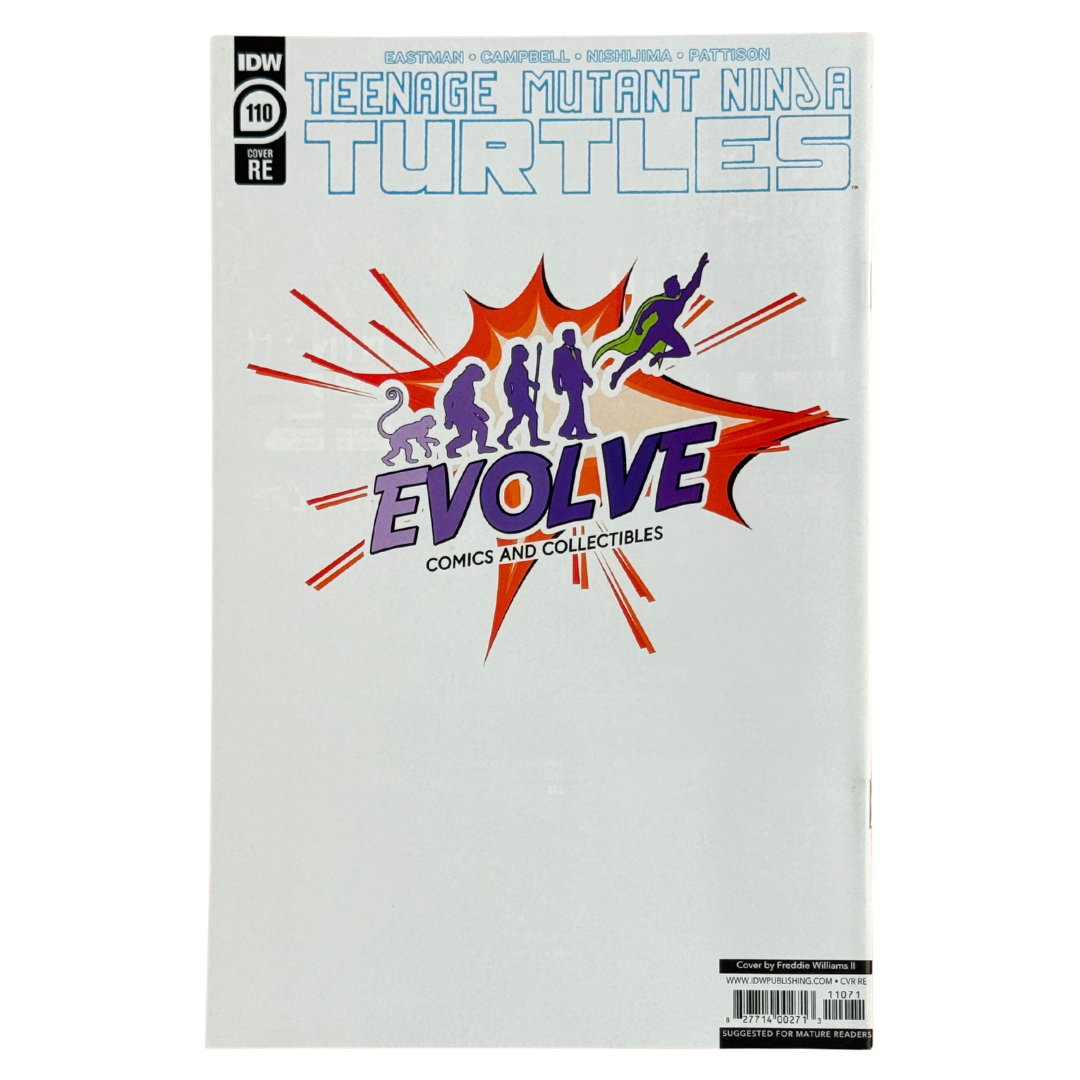 Teenage Mutant Ninja Turtles #110 – Kevin Eastman Signed / Freddie Williams B&W Leonardo Sketch Variant – NM – 2020 (IDW Publishing)