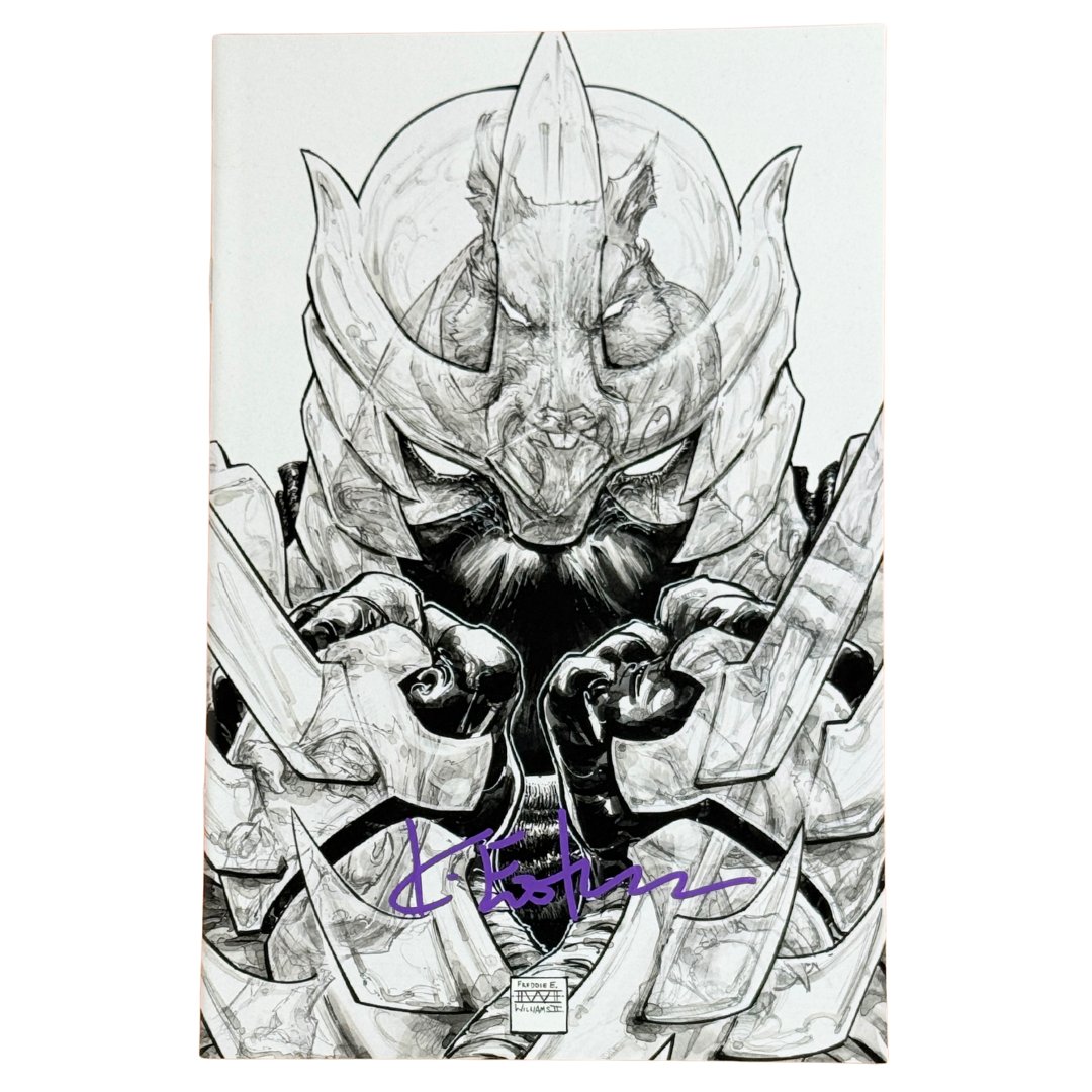 Teenage Mutant Ninja Turtles #106 β Kevin Eastman Signed / Freddie Williams B&W Shredder & Splinter Sketch Variant β NM β 2020 (IDW Publishing)