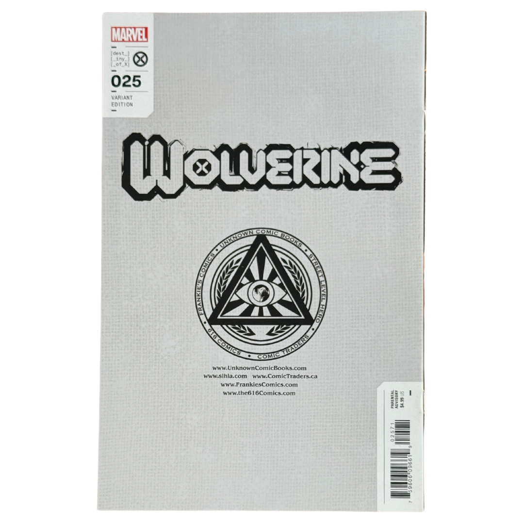 Wolverine #25 – Scott Williams Virgin Variant / Dietrich Smith Remarque & Signed w/ COA – NM – 2022 (Marvel Comics)