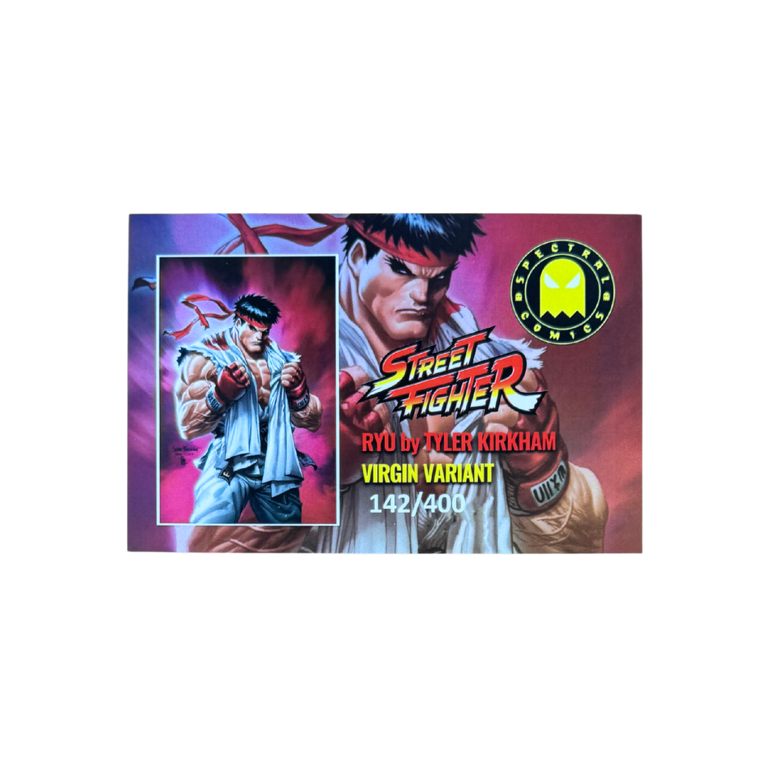 Street Fighter #1 – Tyler Kirkham Ryu Virgin Reprint (Limited 400) – NM – 2023 (Image / Spectral Comics Exclusive)