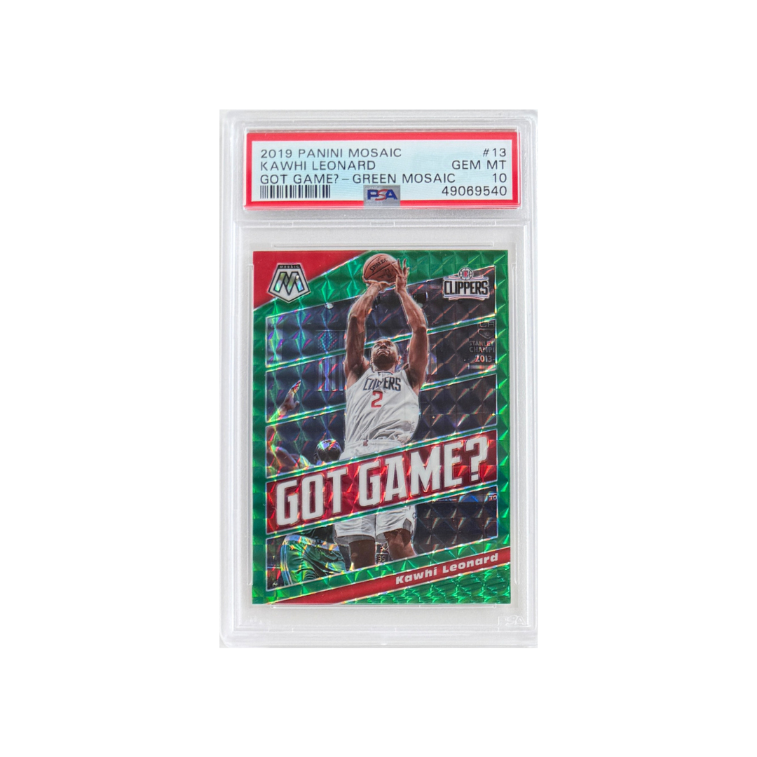 2019 Panini Mosaic Got Game? #13 – Kawhi Leonard (Green Mosaic) – PSA 10 – 2019 (Panini)