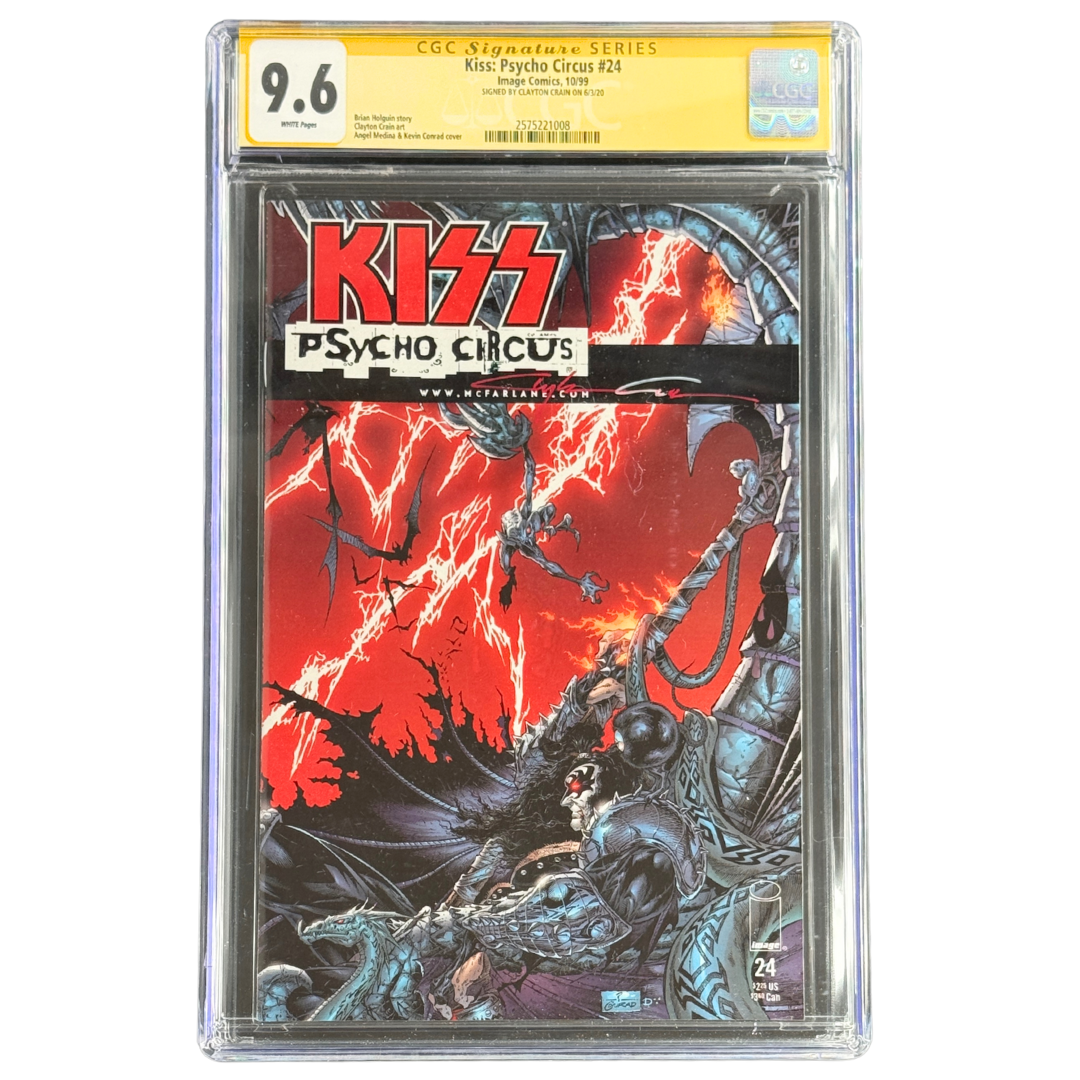 Kiss: Psycho Circus #24 – Clayton Crain Signature Series / CGC NM+ (9.6) – 1999 (Image Comics)