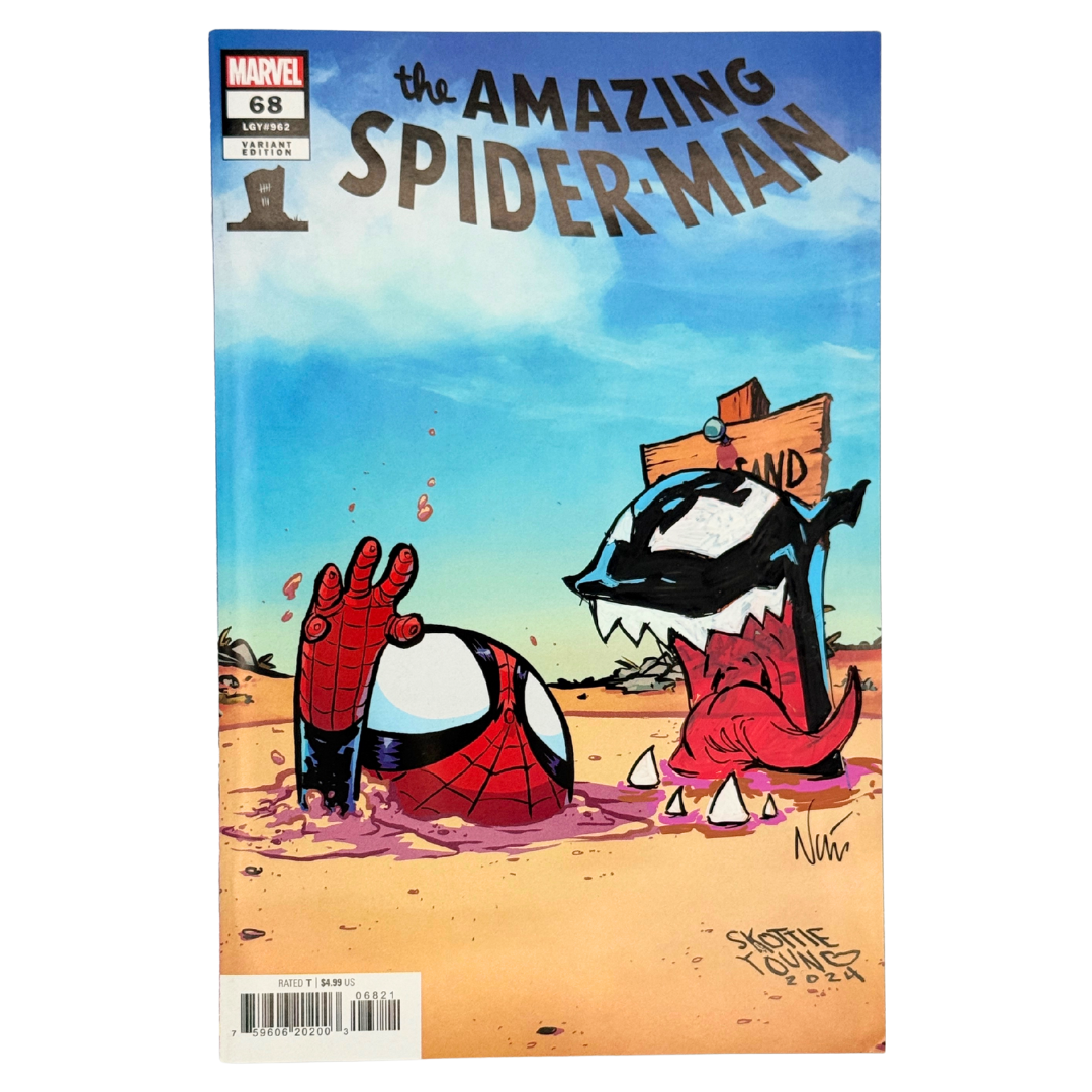 ChronoSet: Skottie Young x Eddie Nunez – Spidey’s 8 Deaths – Hulk & Venom Sketch Set – COAs Included – NM