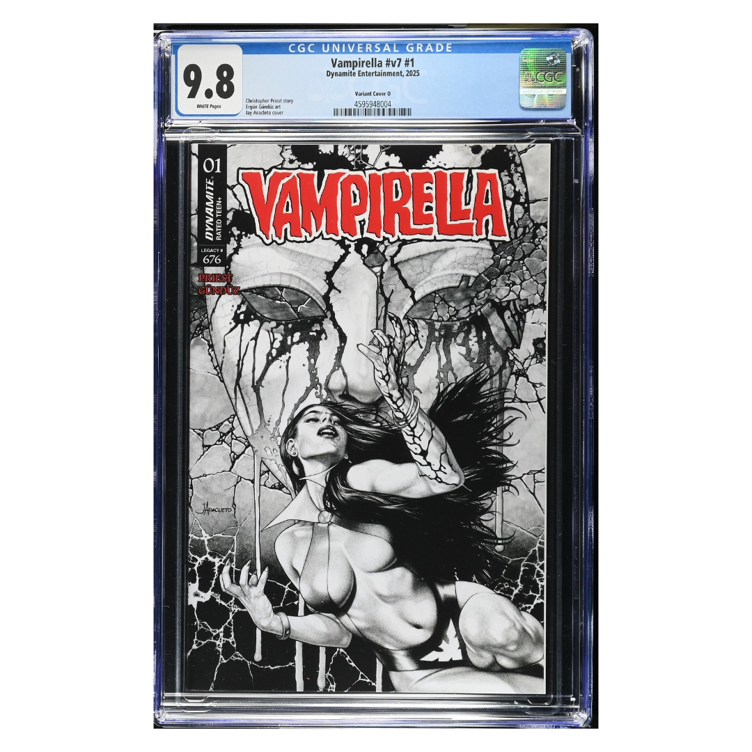 Vampirella #1 - (2025) - B&W Jay Anacleto Variant - CGC 9.8