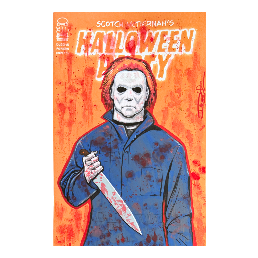 Halloween Party #30 - Blank - Original Michael Meyers Sketch by Dietrich Smith