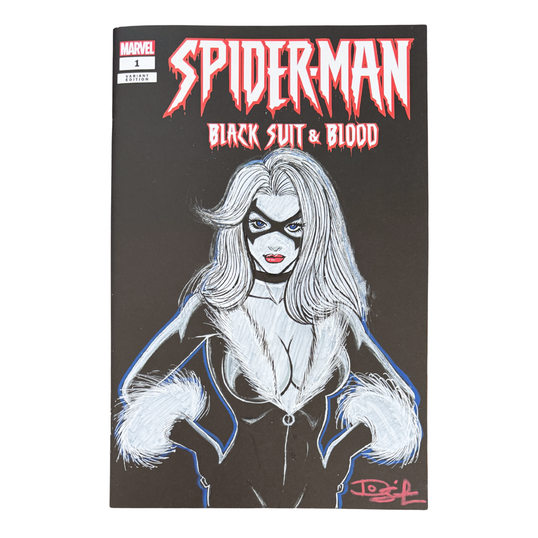 Spider-Man Black Suit & Blood #1 - Blank Variant- Full Black Cat Sketch by Dietrich Smith