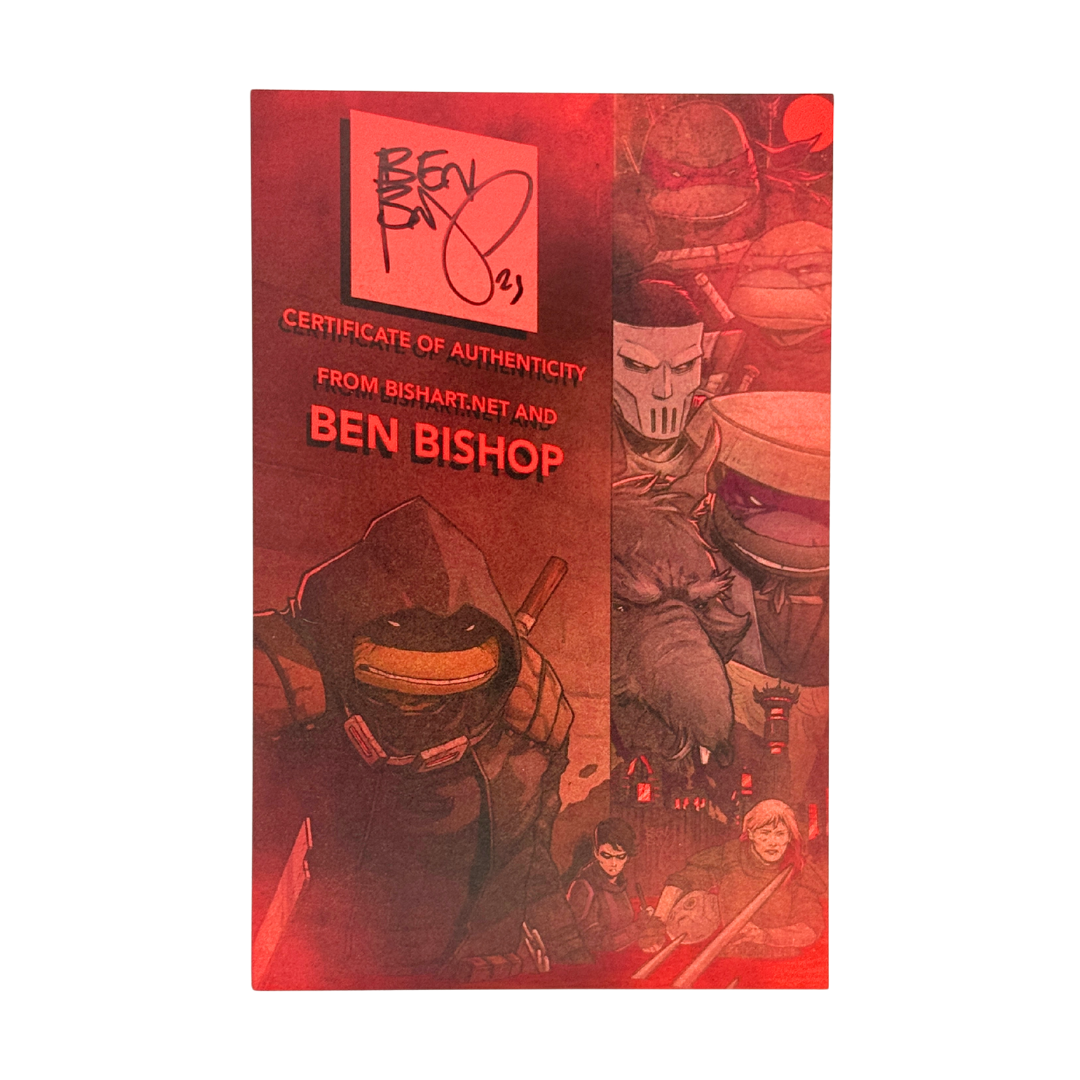 Last Ronin #240 PX Exclusive Funko Pop β Signed & Sketched by Ben Bishop β Michelangelo Sketch Perfectly Centered β With COA