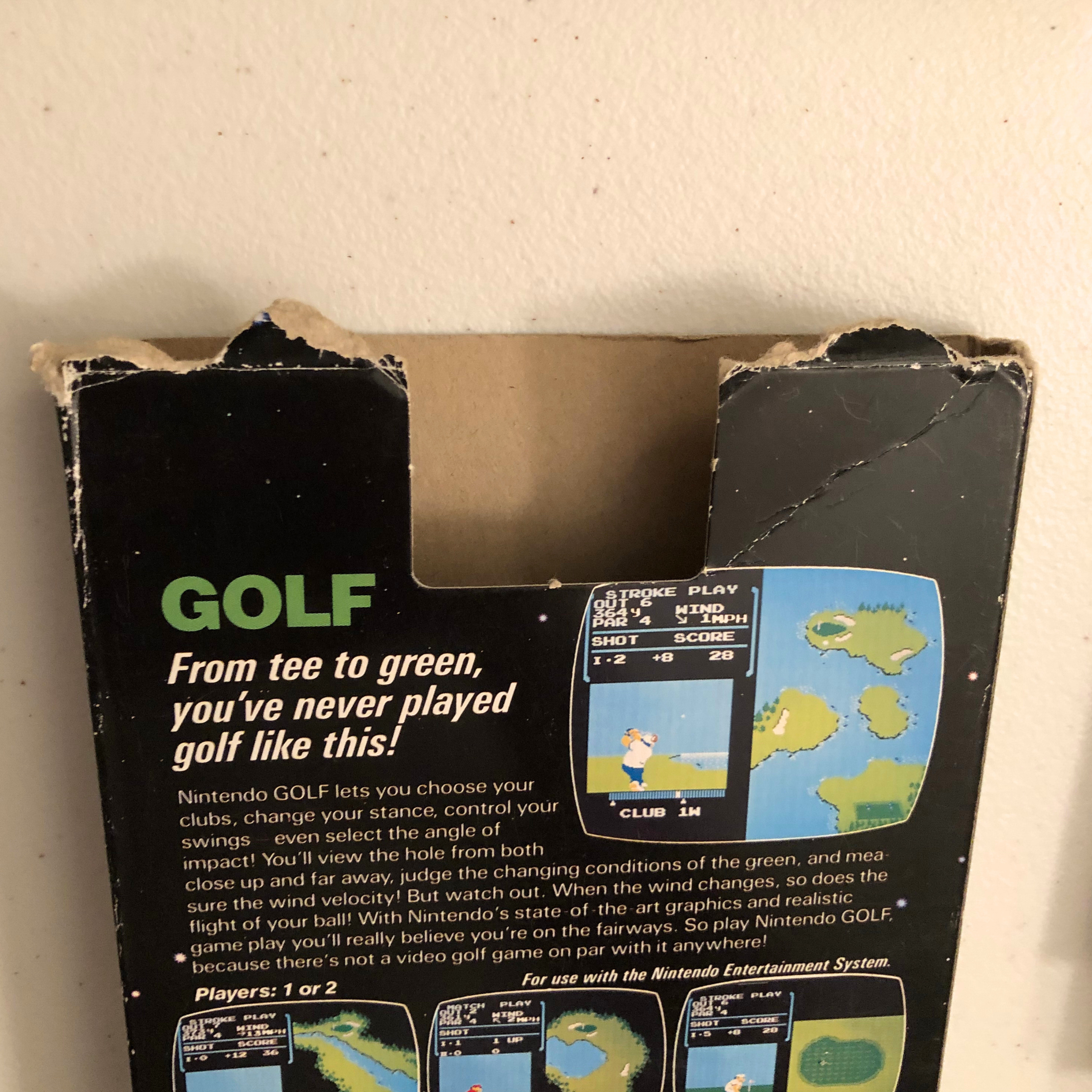 Golf โ NES โ VF Cart / FR Box โ Almost Complete (No Manual) (Nintendo, 1985)