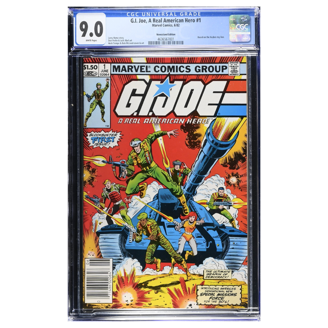 G.I. Joe: A Real American Hero #1 – Newsstand Edition - 1st Appearance of Snake-Eyes & Cobra Commander – CGC 9.0 – 1982 (Marvel)