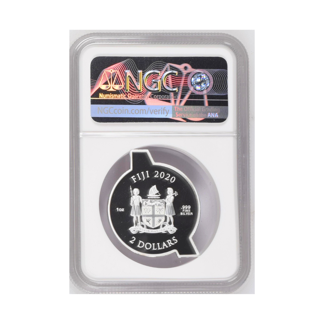 2020 Fiji Avengers Logo $2 – 1 oz Silver – NGC PF 70 Ultra Cameo (First Releases)
