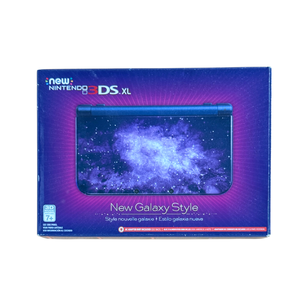 Nintendo 3DS XL – Galaxy Style Edition (No Stylus) / Original Box & Inserts – VG+/VG+ – 2015 (Nintendo)
