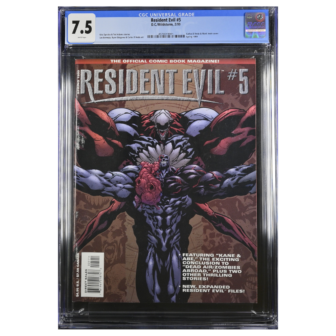 Resident Evil #5 – Bermejo, D’Anda & Odagawa Art / Wildstorm Horror Anthology – CGC 7.5 – 1999 (Image)