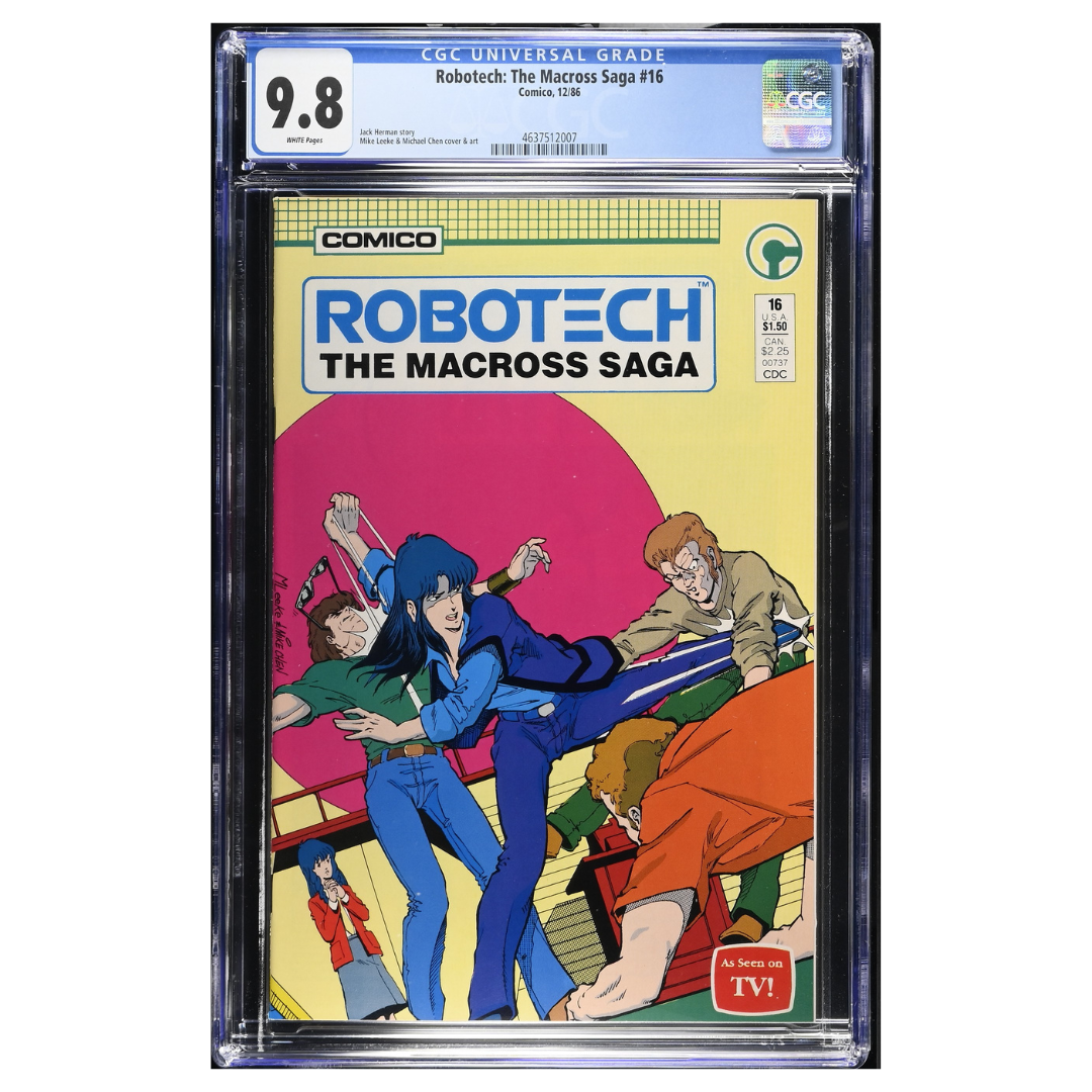 Robotech: The Macross Saga #16 – “Battlecry” / 1980s Anime Adaptation – CGC 9.8 – 1986 (Comico)