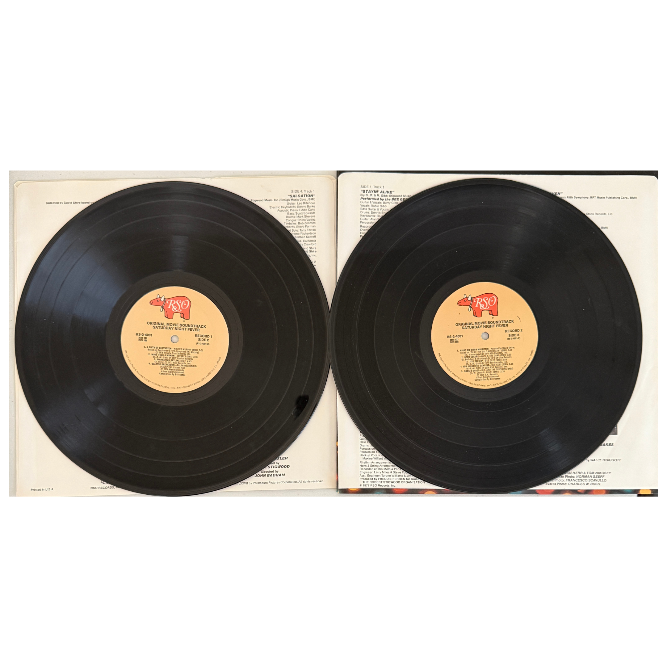 Saturday Night Fever Soundtrack RSO Records 1977 - Double Vinyl LP - Used (Collectible)