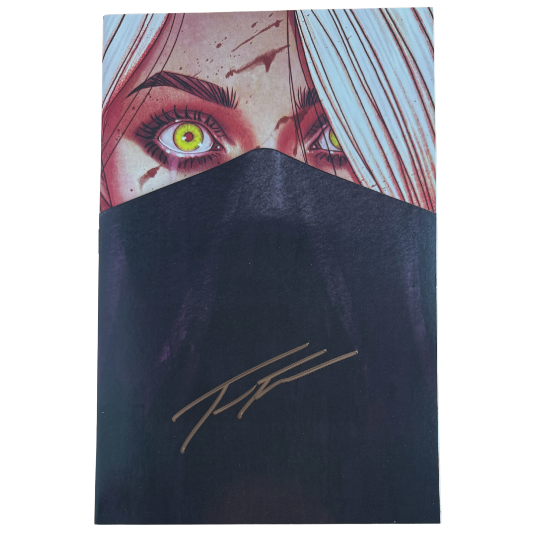 Something Is Killing the Children #21 – Signed by Jenny Frison / Die-Cut Bloody Mask Variant – NM – 2022 (BOOM! Studios)