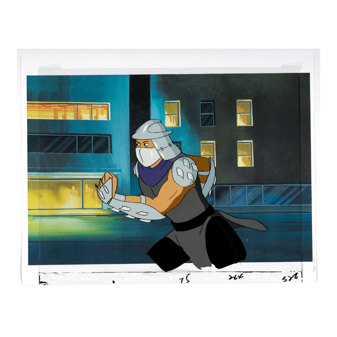 Teenage Mutant Ninja Turtles – Shredder Original Production Cel – Vintage Animation Artifact – VG/FN – c. 1987–1989 (Murakami-Wolf-Swenson)