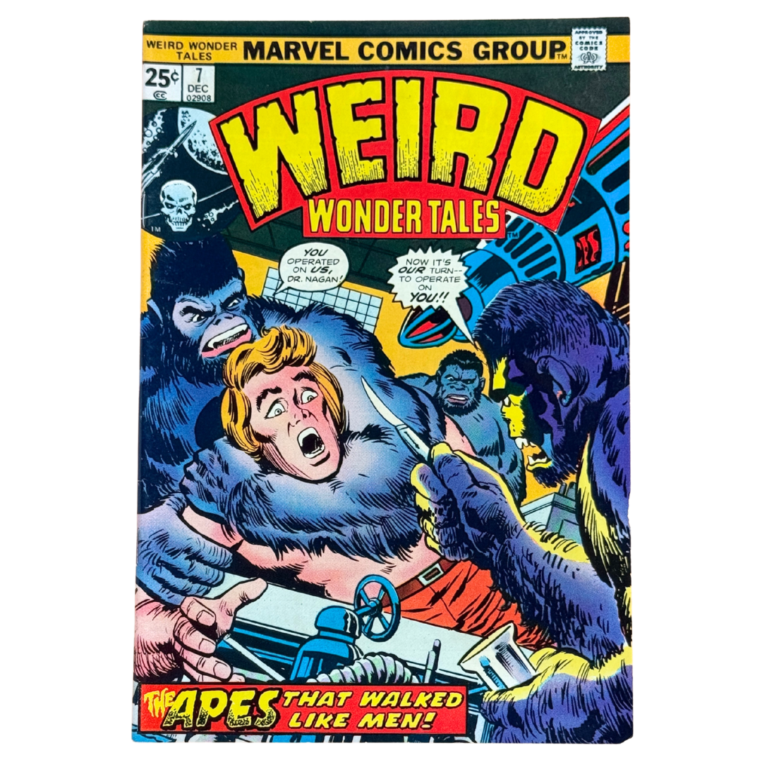 Weird Wonder Tales #7 – Bronze Age Sci-Fi Horror / Larry Lieber Cover – FN – 1974 (Marvel Comics)