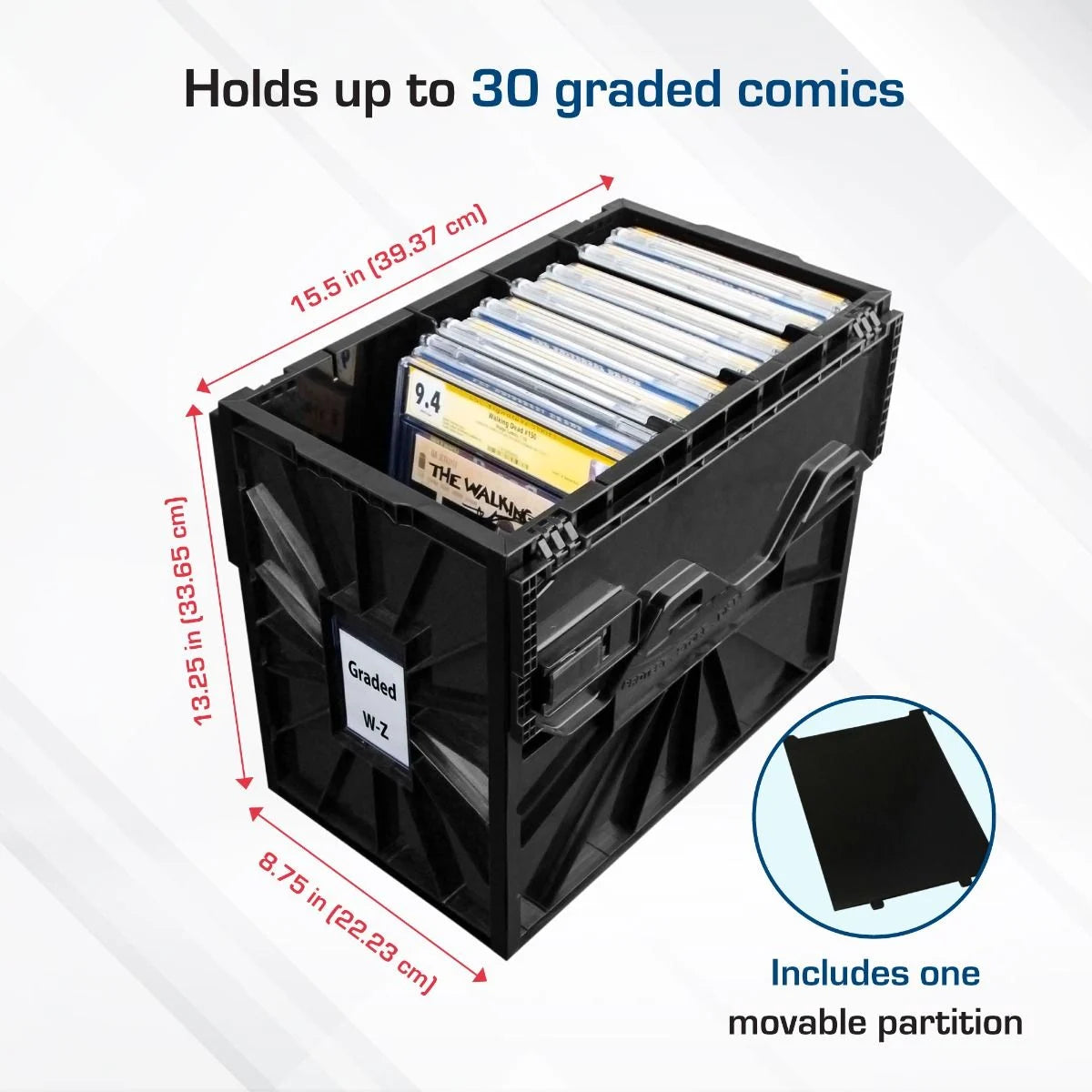 Graded Comic Book Bin - Black - BCW