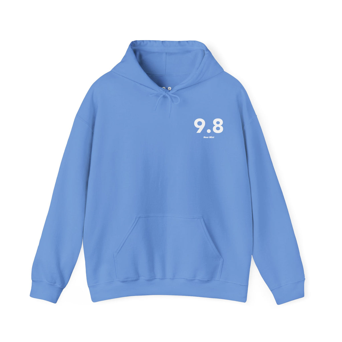9.8 Near Mint - Unisex Hoodie - Left Chest - White Text
