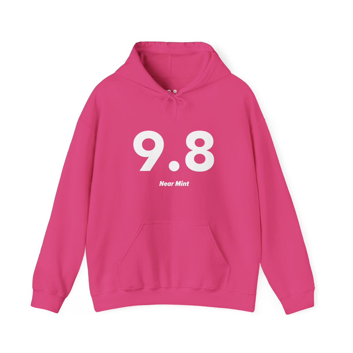 9.8 Near Mint - Unisex Hoodie - Full Chest - White Text