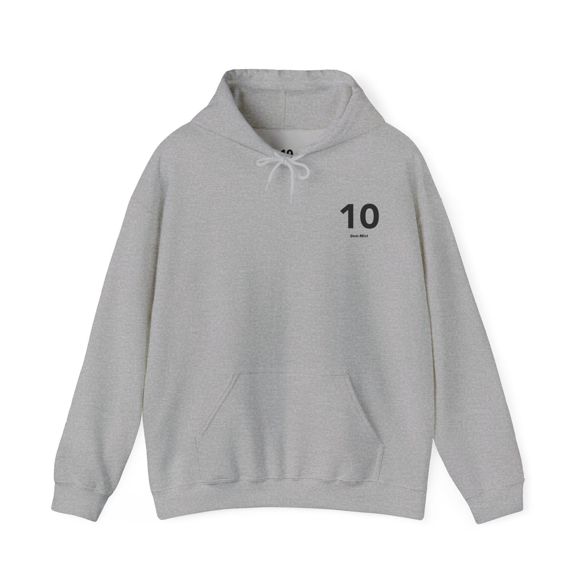 10 Gem Mint - Unisex Hoodie - Left Chest - Black Text