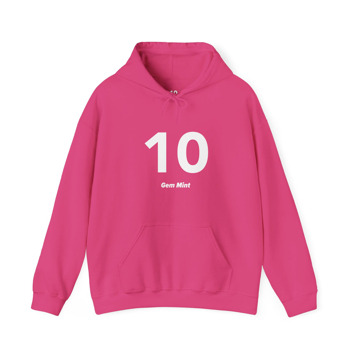 10 Gem Mint - Unisex Hoodie - Full Chest - White Text
