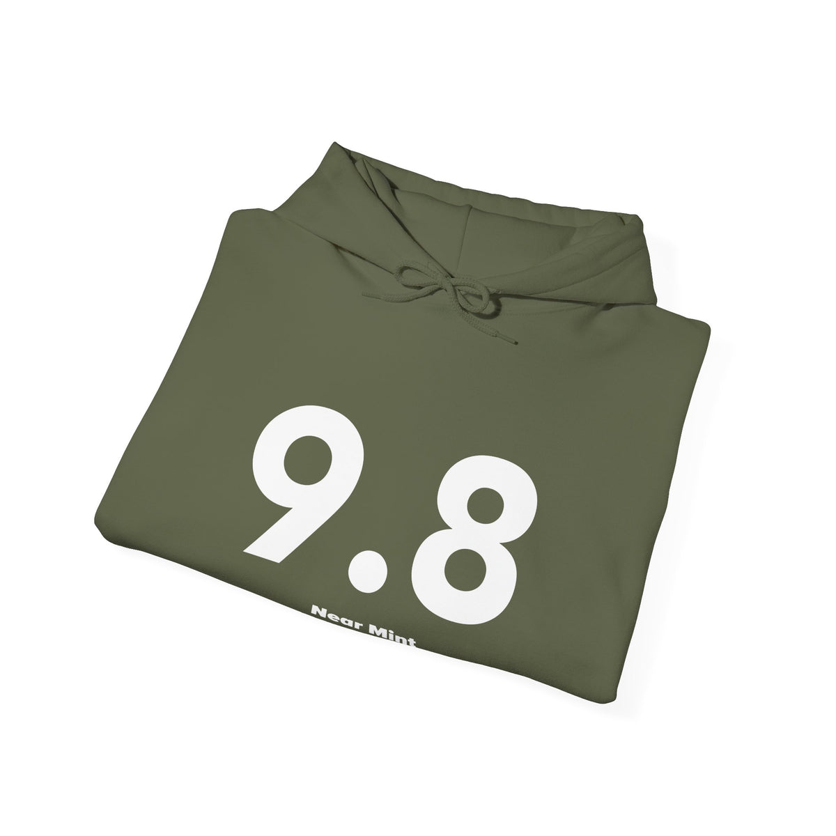 9.8 Near Mint - Unisex Hoodie - Full Chest - White Text