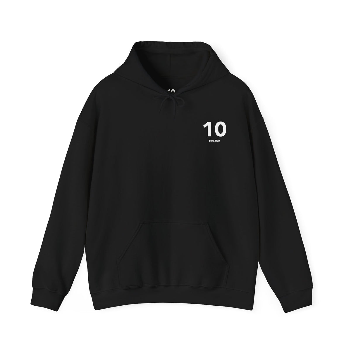 10 Gem Mint - Unisex Hoodie - Left Chest - White Text